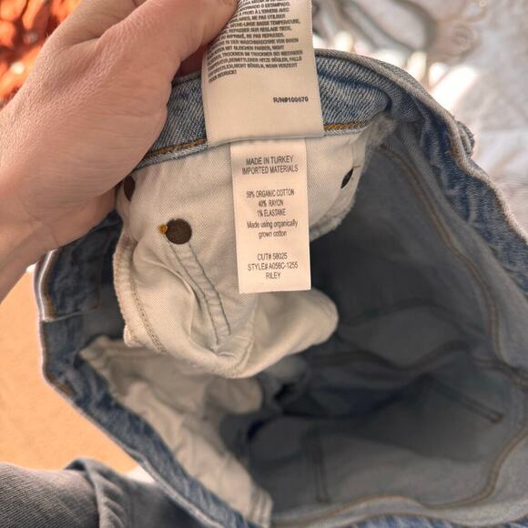 Agolde Women's Riley Straight Leg Denim Button Fly Size 30 - Picture 3 of 3